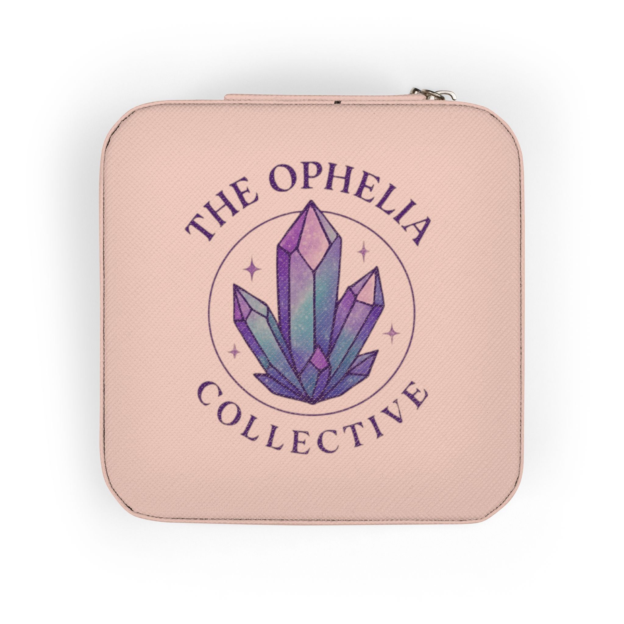 Ophelia Collective Jewelry Travel Case — Portable Faux-Leather Organizer for Rings, Earrings & Necklaces